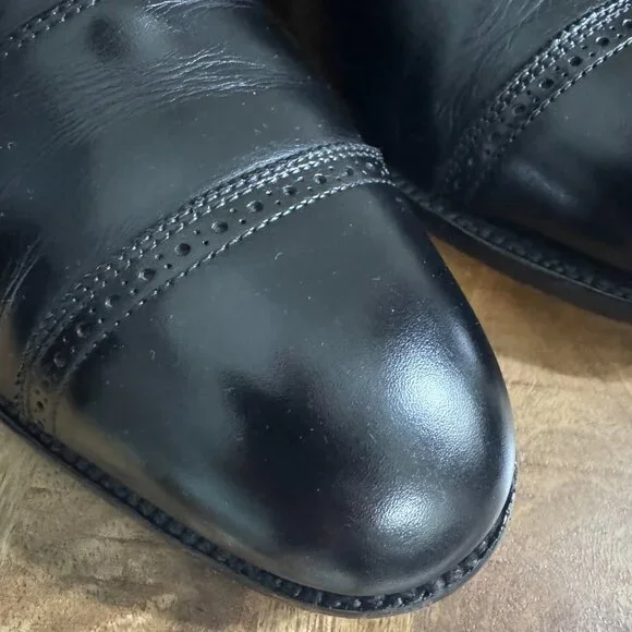 Alden 901 Black Leather Cap Toe Brogue Dress Shoes sz 13D - Picture 2 of 10